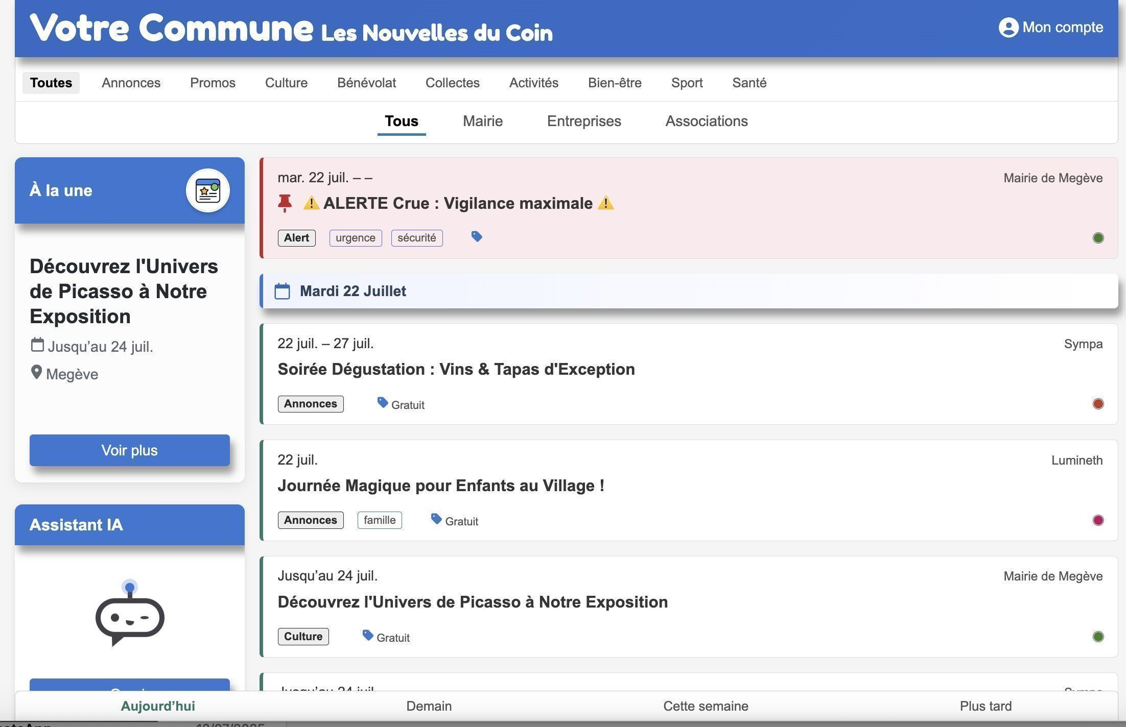 Tableau de bord en situation